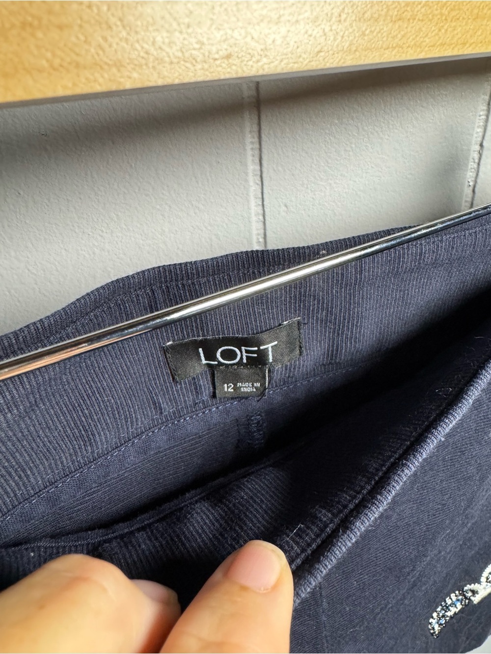 LOFT Navy High-Waist Women's Shorts
